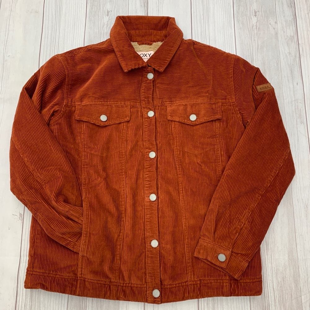 Roxy On The Block Good Fortune Corduroy Jacket Brock Red Womens Small